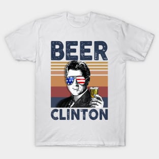 Beer Clinton US Drinking 4th Of July Vintage Shirt Independence Day American T-Shirt T-Shirt